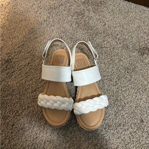 DV White Braided Sandals